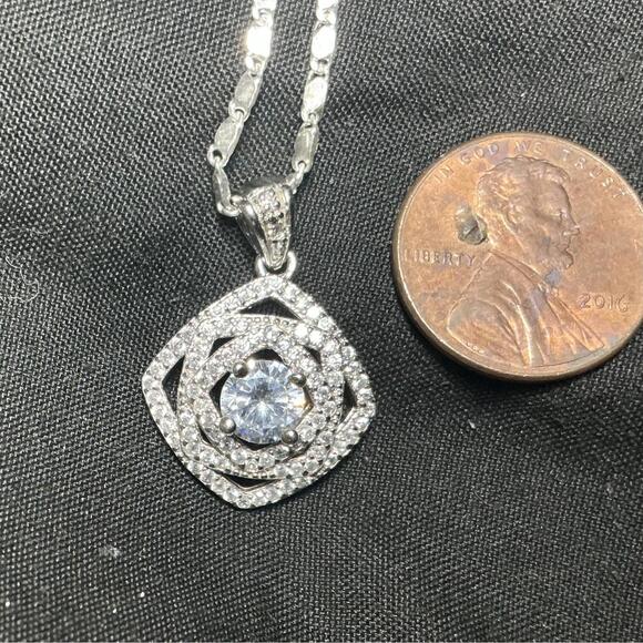 $ Caged Sapphire Necklace - Picture 2 of 4